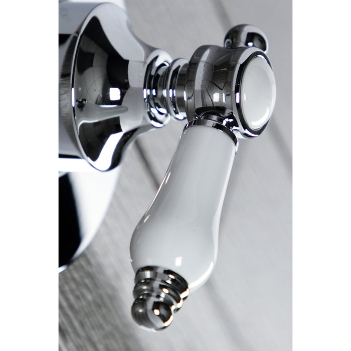 Kingston Heirloom KS3031BPL - Bel-Air Single-Handle Three-Way Diverter Valve with Round Trim Kit, Polished Chrome