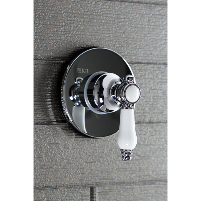 Kingston Heirloom KS3031BPL - Bel-Air Single-Handle Three-Way Diverter Valve with Round Trim Kit, Polished Chrome