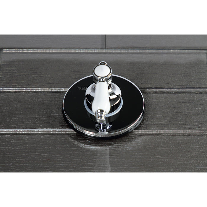 Kingston Heirloom KS3031BPL - Bel-Air Single-Handle Three-Way Diverter Valve with Round Trim Kit, Polished Chrome