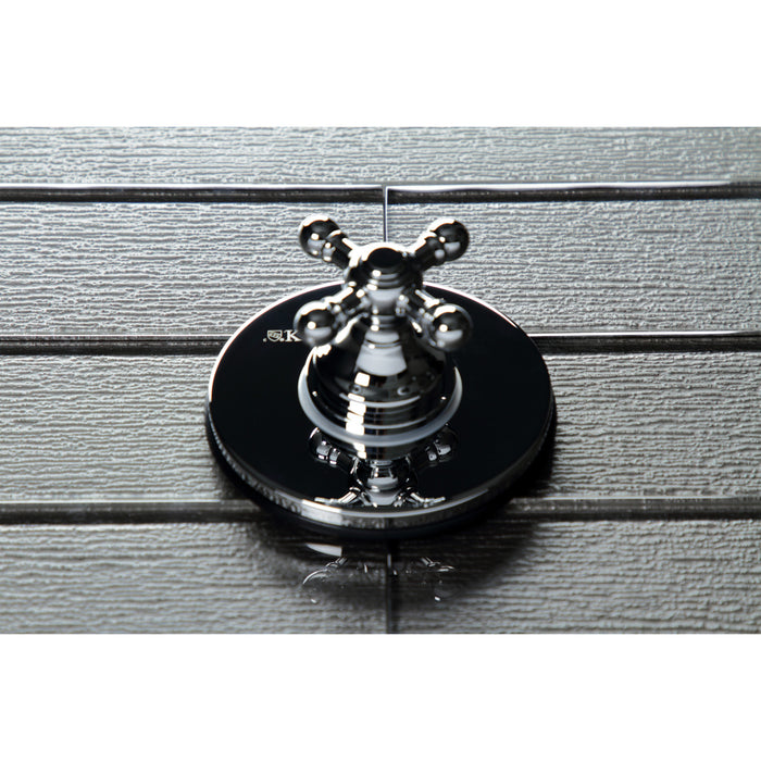Kingston Heirloom KS3031BX - Metropolitan Single-Handle Three-Way Diverter Valve with Round Trim Kit, Polished Chrome