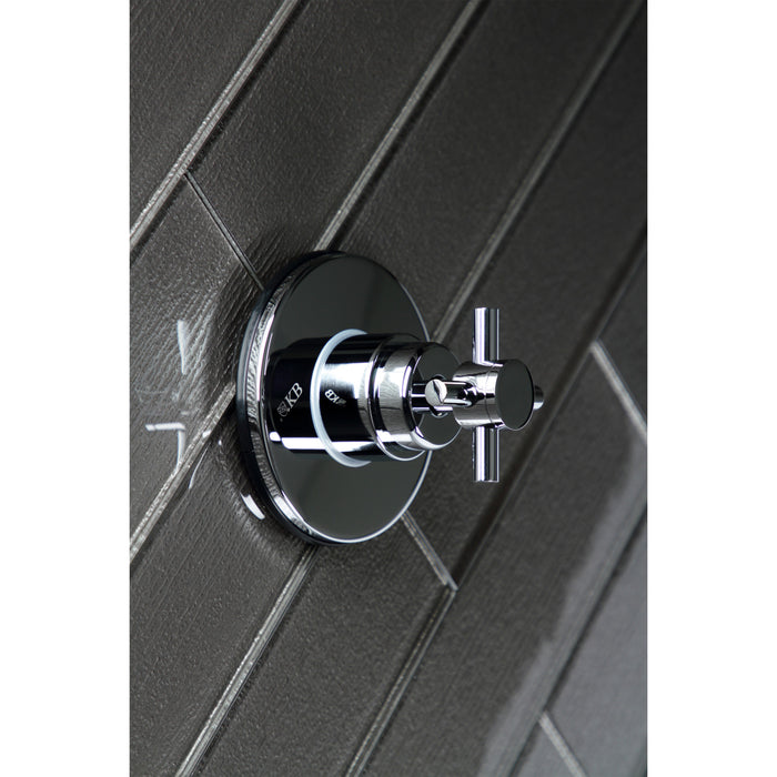 Kingston Sona KS3031DX - Concord Single-Handle Three-Way Diverter Valve with Round Trim Kit, Polished Chrome
