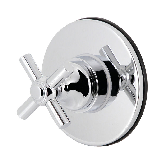 Kingston Tulare KS3031EX - Elinvar Single-Handle Three-Way Diverter Valve with Round Trim Kit, Polished Chrome