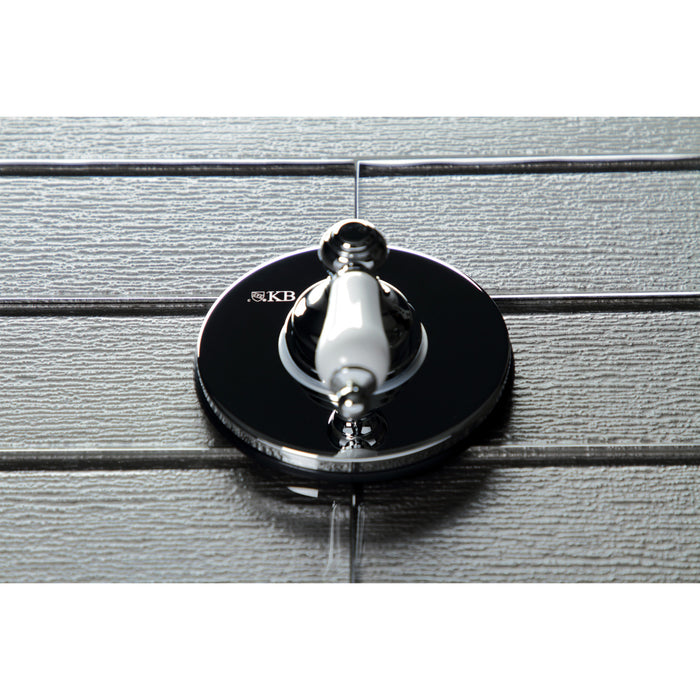 KS3031PL Single-Handle Three-Way Diverter Valve with Round Trim Kit, Polished Chrome