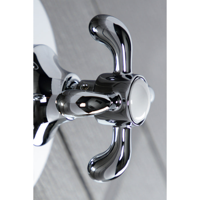 Kingston Heirloom KS3031TX - French Country Single-Handle Three-Way Diverter Valve with Round Trim Kit, Polished Chrome