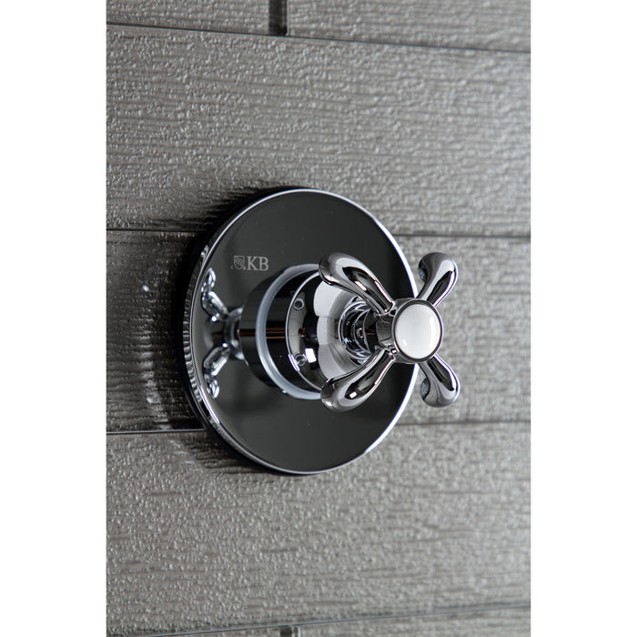 Kingston Heirloom KS3031TX - French Country Single-Handle Three-Way Diverter Valve with Round Trim Kit, Polished Chrome