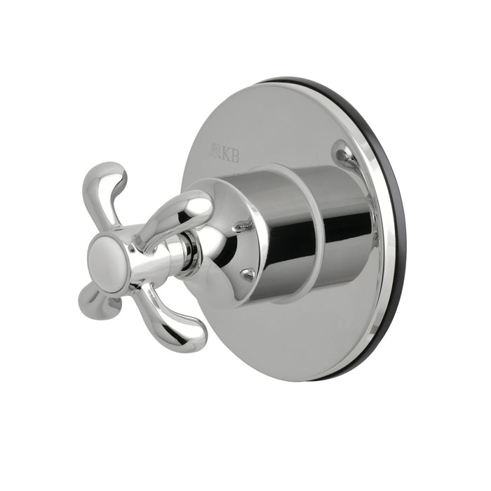 Kingston Heirloom KS3031TX - French Country Single-Handle Three-Way Diverter Valve with Round Trim Kit, Polished Chrome