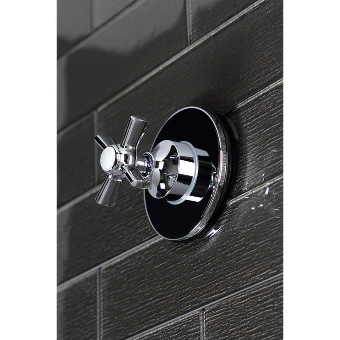 Kingston Tulare KS3031ZX - Millennium Single-Handle Three-Way Diverter Valve with Round Trim Kit, Polished Chrome