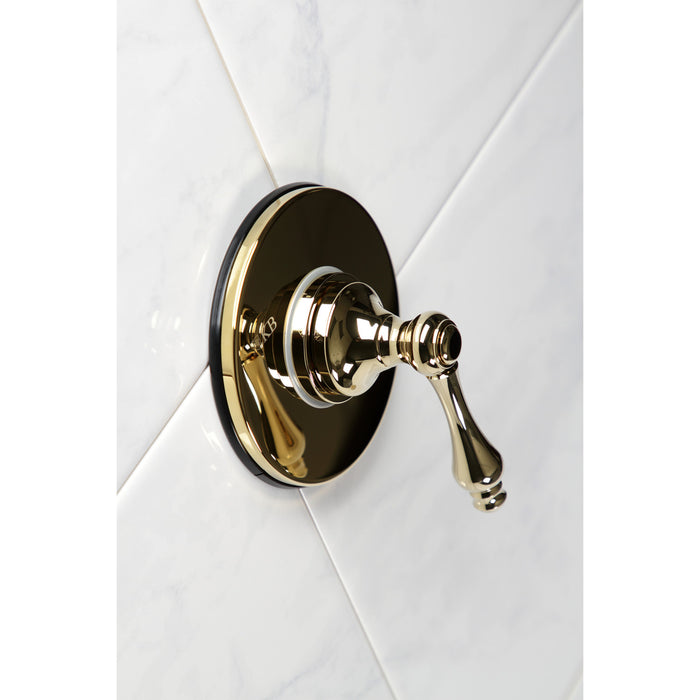 Kingston Heirloom KS3032AL - Restoration Single-Handle Three-Way Diverter Valve with Round Trim Kit, Polished Brass