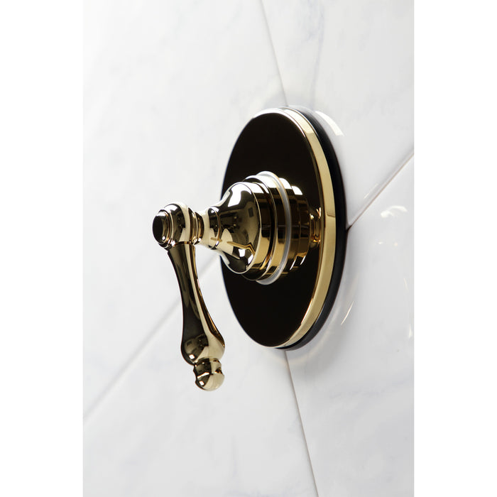 Kingston Heirloom KS3032AL - Restoration Single-Handle Three-Way Diverter Valve with Round Trim Kit, Polished Brass