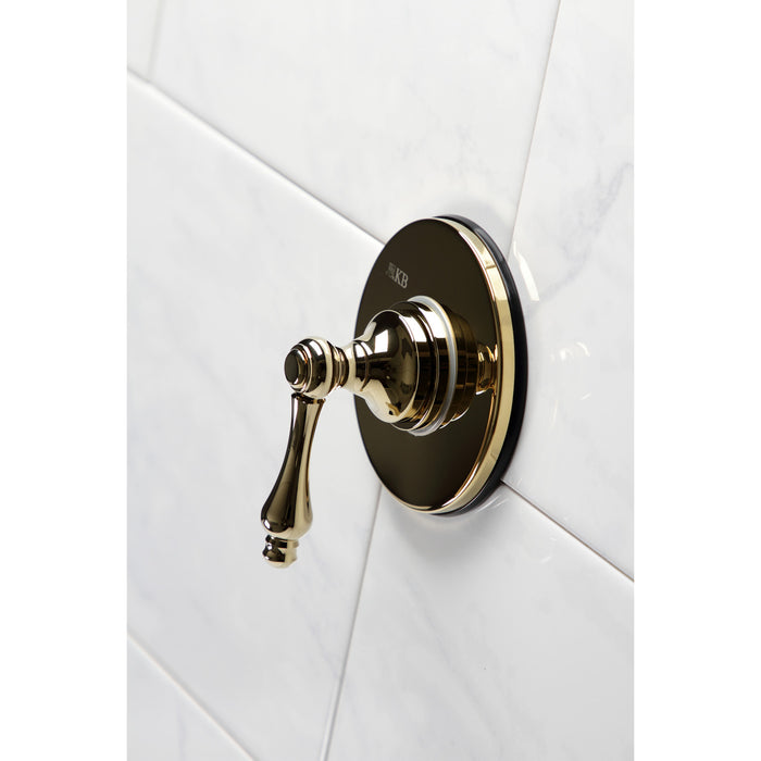Kingston Heirloom KS3032AL - Restoration Single-Handle Three-Way Diverter Valve with Round Trim Kit, Polished Brass