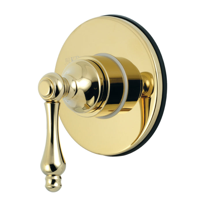 Kingston Heirloom KS3032AL - Restoration Single-Handle Three-Way Diverter Valve with Round Trim Kit, Polished Brass