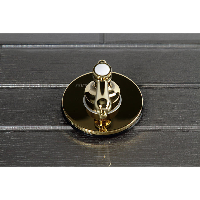 Kingston Heirloom KS3032BAL - Heirloom Single-Handle Three-Way Diverter Valve with Round Trim Kit, Polished Brass