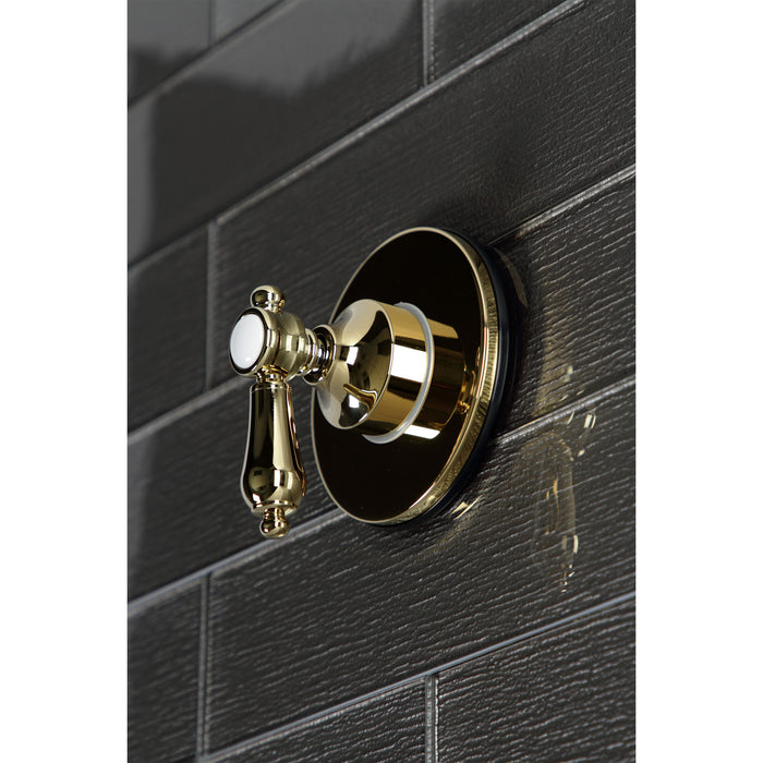 Kingston Heirloom KS3032BAL - Heirloom Single-Handle Three-Way Diverter Valve with Round Trim Kit, Polished Brass