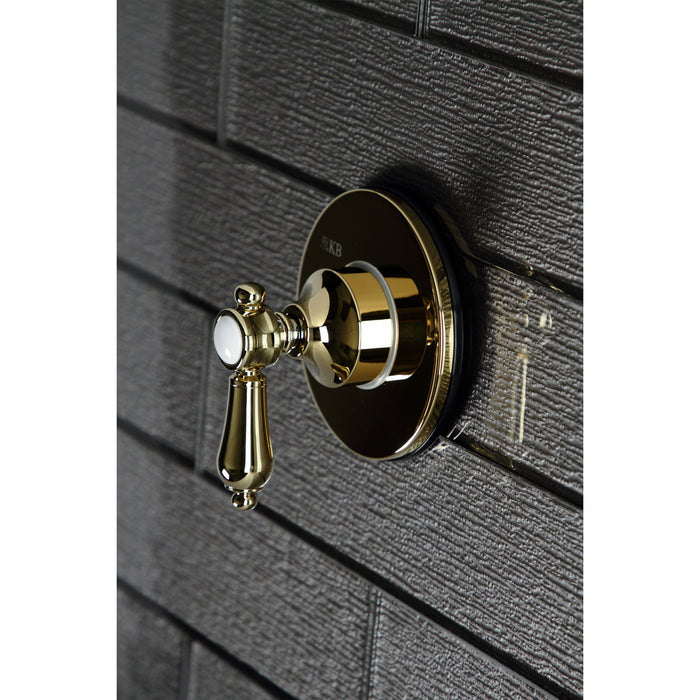 Kingston Heirloom KS3032BAL - Heirloom Single-Handle Three-Way Diverter Valve with Round Trim Kit, Polished Brass
