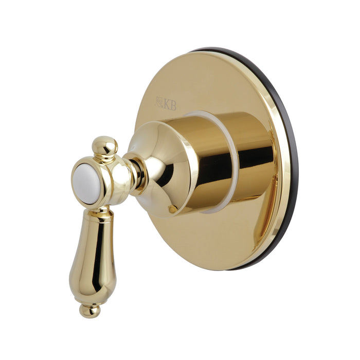 Kingston Heirloom KS3032BAL - Heirloom Single-Handle Three-Way Diverter Valve with Round Trim Kit, Polished Brass