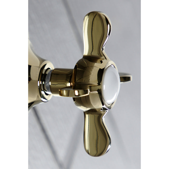 Kingston Tulare KS3032BEX - Essex Single-Handle Three-Way Diverter Valve with Round Trim Kit, Polished Brass