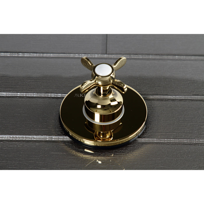 Kingston Tulare KS3032BEX - Essex Single-Handle Three-Way Diverter Valve with Round Trim Kit, Polished Brass