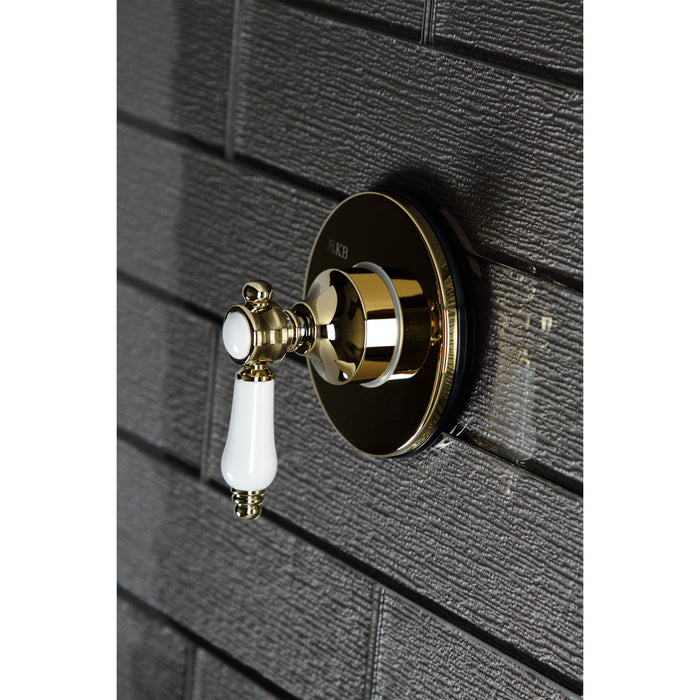 Kingston Heirloom KS3032BPL - Bel-Air Single-Handle Three-Way Diverter Valve with Round Trim Kit, Polished Brass