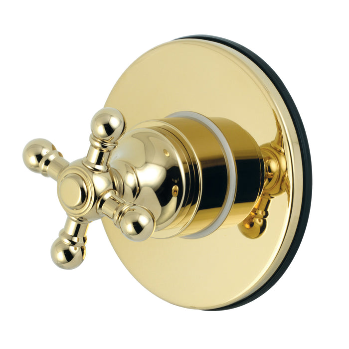 Kingston Heirloom KS3032BX - Metropolitan Single-Handle Three-Way Diverter Valve with Round Trim Kit, Polished Brass