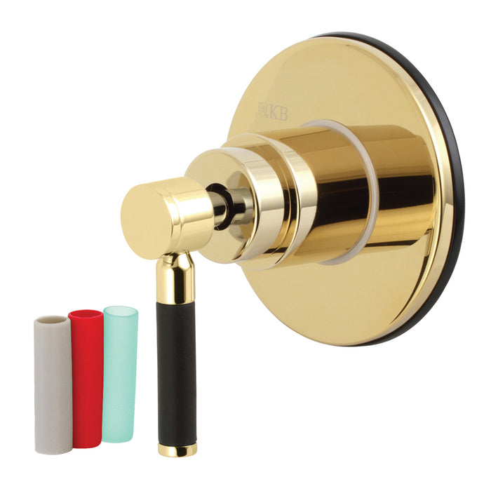 Kingston Sona KS3032DKL - Kaiser Single-Handle Three-Way Diverter Valve with Round Trim Kit, Polished Brass