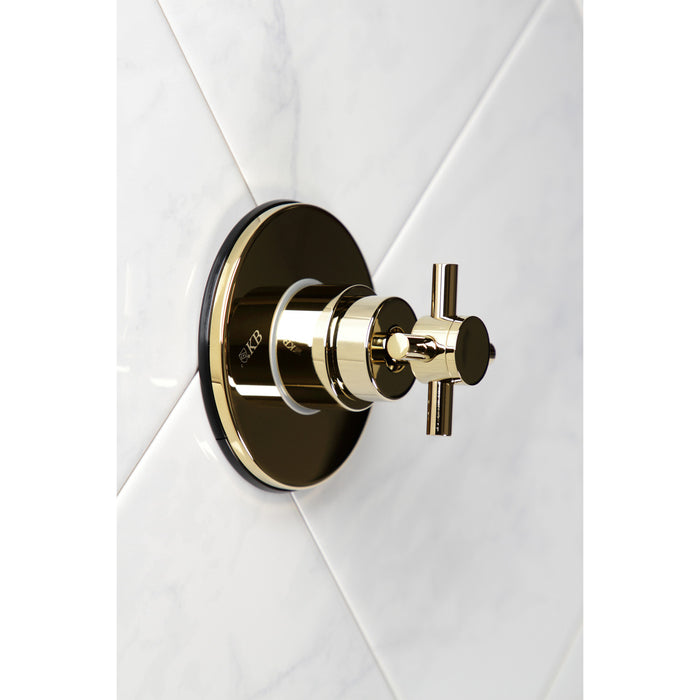Kingston Sona KS3032DX - Concord Single-Handle Three-Way Diverter Valve with Round Trim Kit, Polished Brass