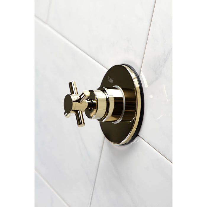Kingston Sona KS3032DX - Concord Single-Handle Three-Way Diverter Valve with Round Trim Kit, Polished Brass