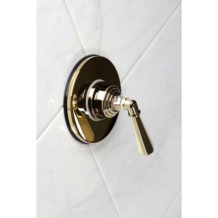 Kingston Tulare KS3032HL - Metropolitan Single-Handle Three-Way Diverter Valve with Round Trim Kit, Polished Brass
