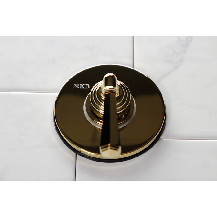 Kingston Tulare KS3032HL - Metropolitan Single-Handle Three-Way Diverter Valve with Round Trim Kit, Polished Brass
