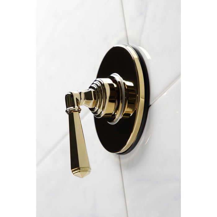 Kingston Tulare KS3032HL - Metropolitan Single-Handle Three-Way Diverter Valve with Round Trim Kit, Polished Brass
