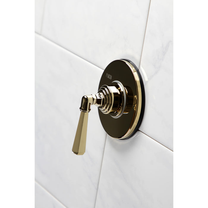 Kingston Tulare KS3032HL - Metropolitan Single-Handle Three-Way Diverter Valve with Round Trim Kit, Polished Brass