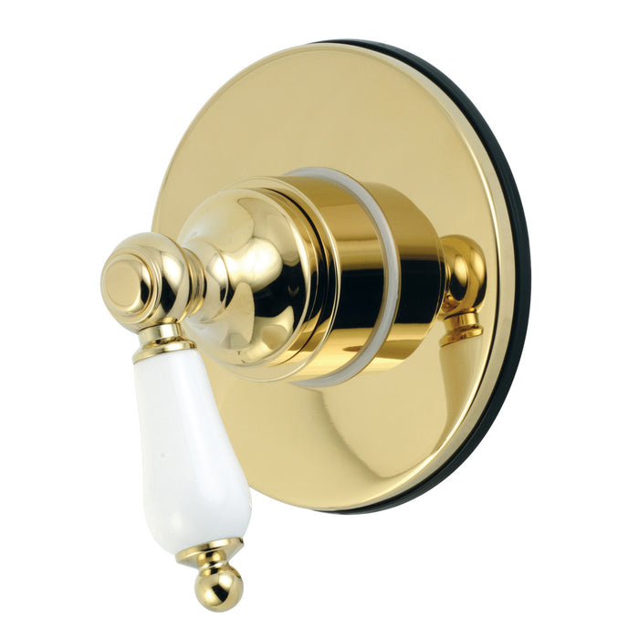 Kingston Heirloom KS3032PL - Restoration Single-Handle Three-Way Diverter Valve with Round Trim Kit, Polished Brass
