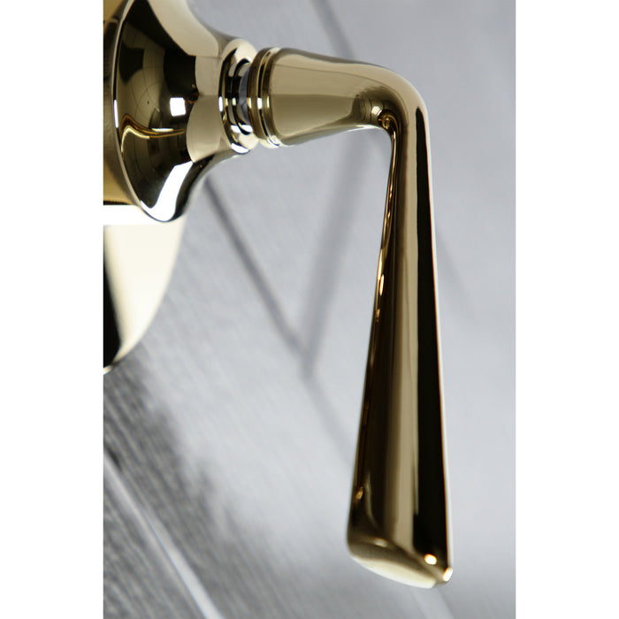Kingston Tulare KS3032ZL - Silver Sage Single-Handle Three-Way Diverter Valve with Round Trim Kit, Polished Brass