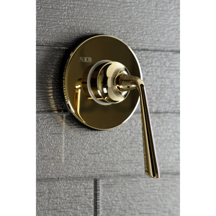 Kingston Tulare KS3032ZL - Silver Sage Single-Handle Three-Way Diverter Valve with Round Trim Kit, Polished Brass