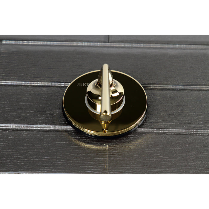 Kingston Tulare KS3032ZL - Silver Sage Single-Handle Three-Way Diverter Valve with Round Trim Kit, Polished Brass