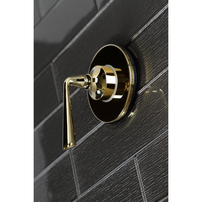 Kingston Tulare KS3032ZL - Silver Sage Single-Handle Three-Way Diverter Valve with Round Trim Kit, Polished Brass