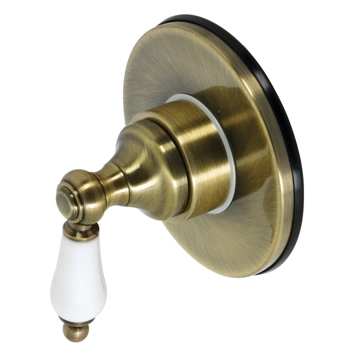 Kingston Heirloom KS3033PL - Restoration Single-Handle Three-Way Diverter Valve with Round Trim Kit, Antique Brass