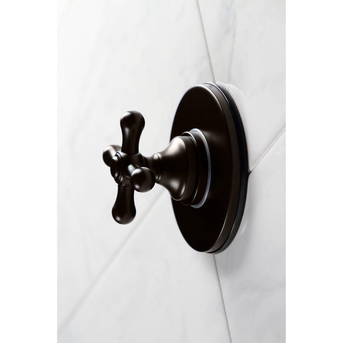 Kingston Heirloom KS3035AX - Restoration Single-Handle Three-Way Diverter Valve with Round Trim Kit, Oil Rubbed Bronze