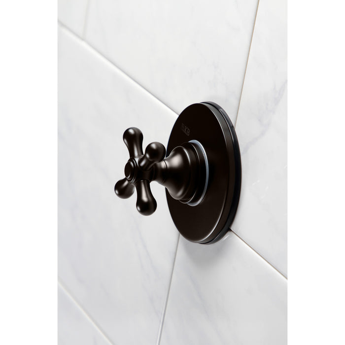 Kingston Heirloom KS3035AX - Restoration Single-Handle Three-Way Diverter Valve with Round Trim Kit, Oil Rubbed Bronze