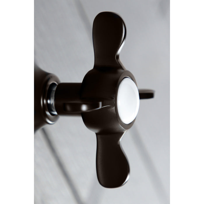 Kingston Tulare KS3035BEX - Essex Single-Handle Three-Way Diverter Valve with Round Trim Kit, Oil Rubbed Bronze