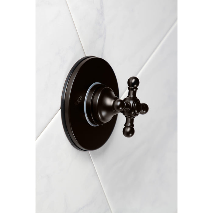 Metropolitan KS3035BX Single-Handle Three-Way Diverter Valve with Round Trim Kit, Oil Rubbed Bronze