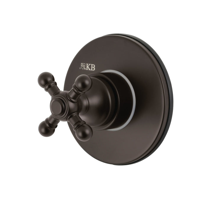 Kingston Heirloom KS3035BX - Metropolitan Single-Handle Three-Way Diverter Valve with Round Trim Kit, Oil Rubbed Bronze