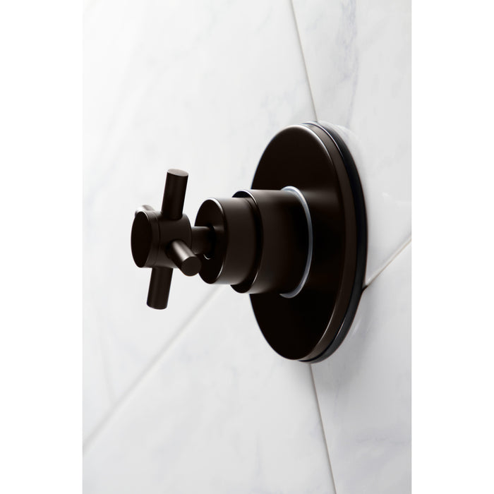 Kingston Sona KS3035DX - Concord Single-Handle Three-Way Diverter Valve with Round Trim Kit, Oil Rubbed Bronze