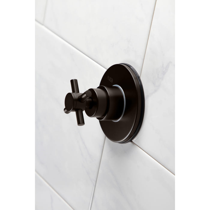 Kingston Sona KS3035DX - Concord Single-Handle Three-Way Diverter Valve with Round Trim Kit, Oil Rubbed Bronze