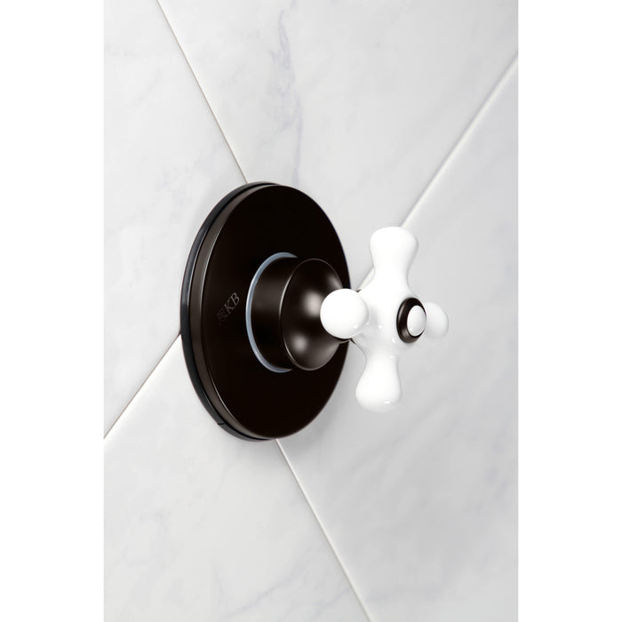 Kingston Heirloom KS3035PX - Restoration Single-Handle Three-Way Diverter Valve with Round Trim Kit, Oil Rubbed Bronze