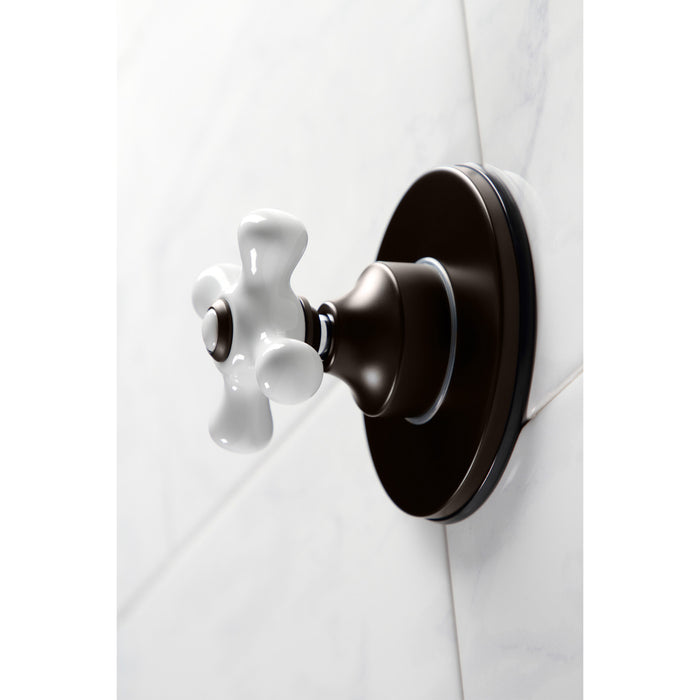 Kingston Heirloom KS3035PX - Restoration Single-Handle Three-Way Diverter Valve with Round Trim Kit, Oil Rubbed Bronze