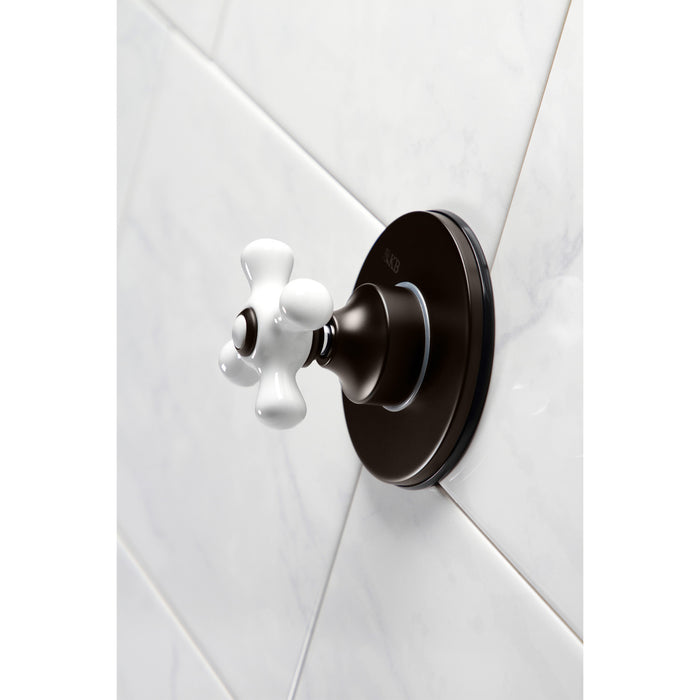 Kingston Heirloom KS3035PX - Restoration Single-Handle Three-Way Diverter Valve with Round Trim Kit, Oil Rubbed Bronze