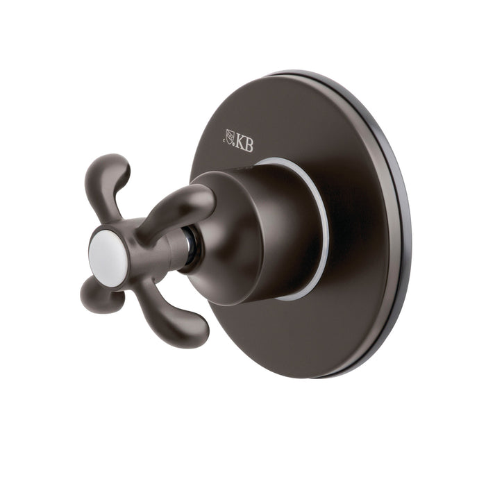 Kingston Heirloom KS3035TX - French Country Single-Handle Three-Way Diverter Valve with Round Trim Kit, Oil Rubbed Bronze