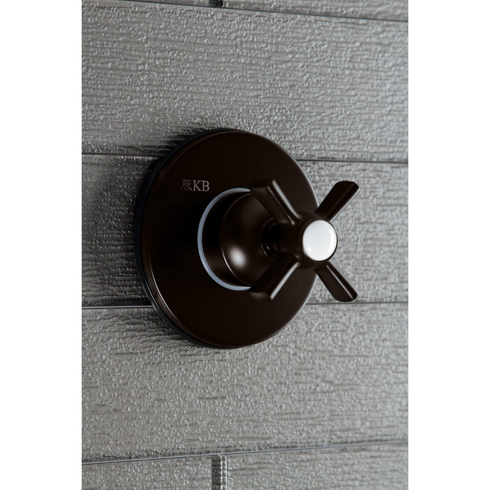 Kingston Tulare KS3035ZX - Millennium Single-Handle Three-Way Diverter Valve with Round Trim Kit, Oil Rubbed Bronze