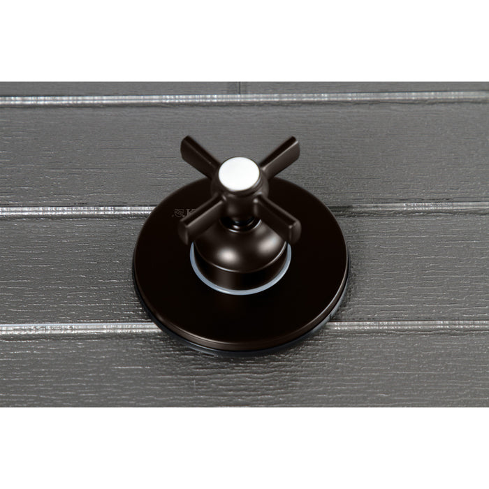 Kingston Tulare KS3035ZX - Millennium Single-Handle Three-Way Diverter Valve with Round Trim Kit, Oil Rubbed Bronze