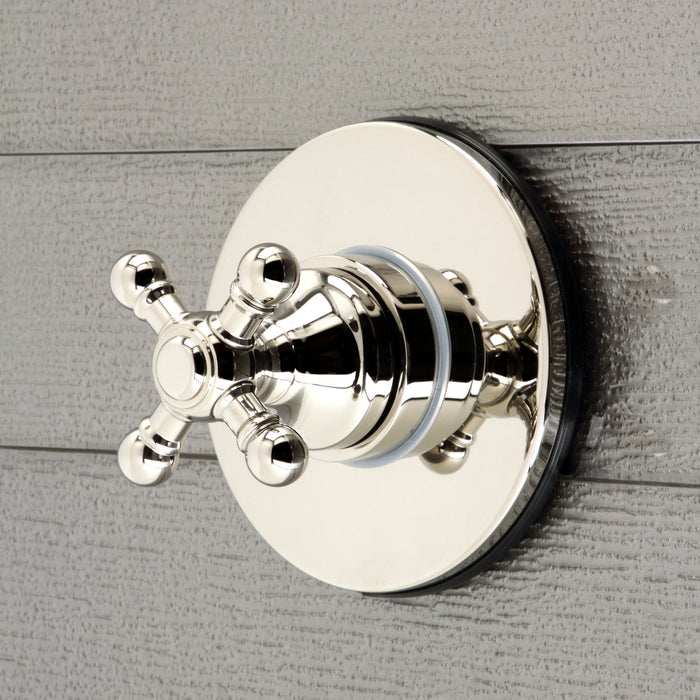 Kingston Heirloom KS3036BX - Metropolitan Single-Handle Three-Way Diverter Valve with Round Trim Kit, Polished Nickel